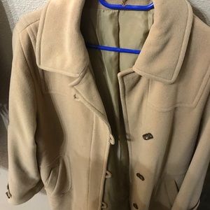 XL Cashmere Long Coat Tan, Excellent condition
